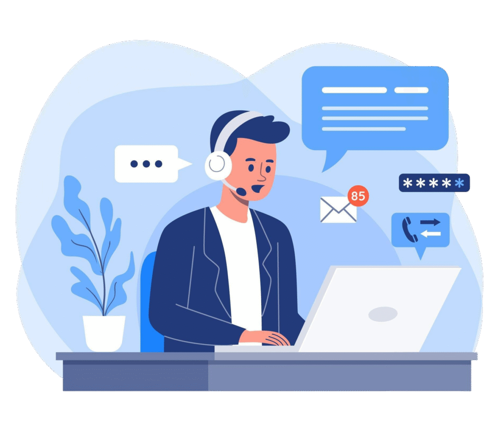 flat design illustration customer support